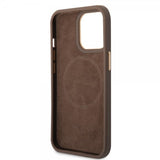 Guess iPhone 13 Pro Max Cover Metal Plate Logo MagSafe Brun