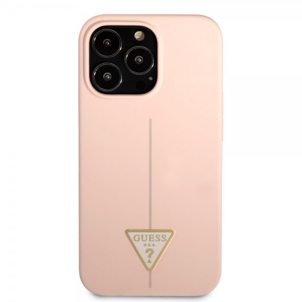 Guess iPhone 13 Pro Max Cover Metal Triangle Rosa