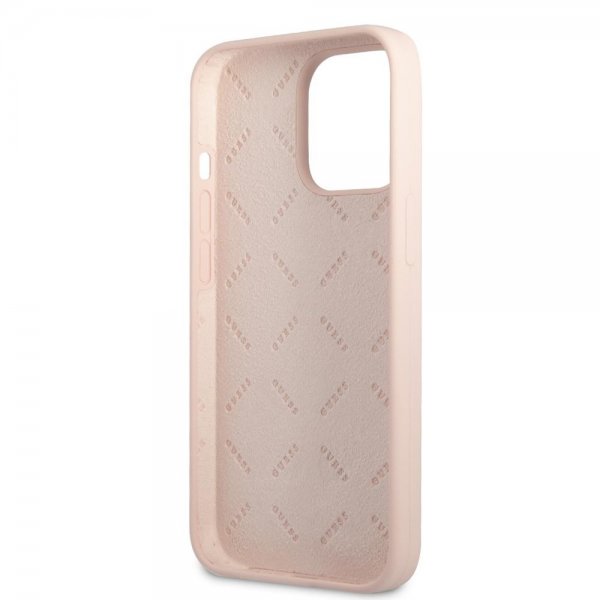 Guess iPhone 13 Pro Max Cover Metal Triangle Rosa