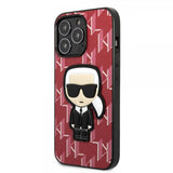 Karl Lagerfeld iPhone 13 Pro Max Cover Monogram Iconic Patch Rød