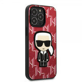 Karl Lagerfeld iPhone 13 Pro Max Cover Monogram Iconic Patch Rød