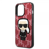 Karl Lagerfeld iPhone 13 Pro Max Cover Monogram Iconic Patch Rød