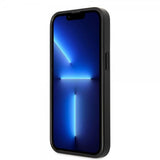 Guess iPhone 13 Pro Max Cover Printed Stripe Bottom Grå