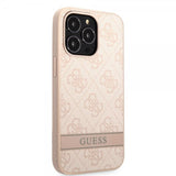 Guess iPhone 13 Pro Max Cover Printed Stripe Bottom Rosa
