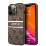 Guess iPhone 13 Pro Max Cover Printed Stripe Brun