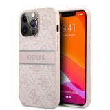 Guess iPhone 13 Pro Max Cover Printed Stripe Rosa