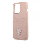 Guess iPhone 13 Pro Max Cover Saffiano Double Cardslot Rosa