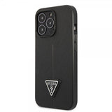 Guess iPhone 13 Pro Max Cover Saffiano Metal Triangle Sort