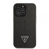 Guess iPhone 13 Pro Max Cover Saffiano Metal Triangle Sort