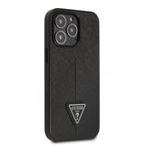 Guess iPhone 13 Pro Max Cover Saffiano Metal Triangle Sort