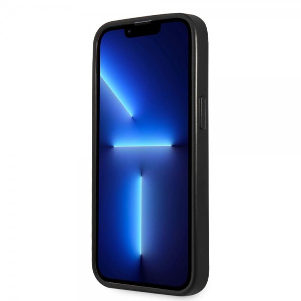Guess iPhone 13 Pro Max Cover Saffiano Metal Triangle Sort