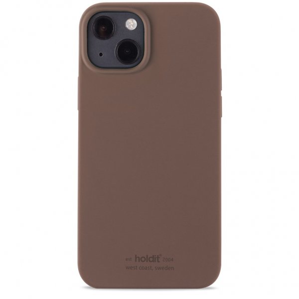 holdit iPhone 13 Cover Silikone Dark Brown
