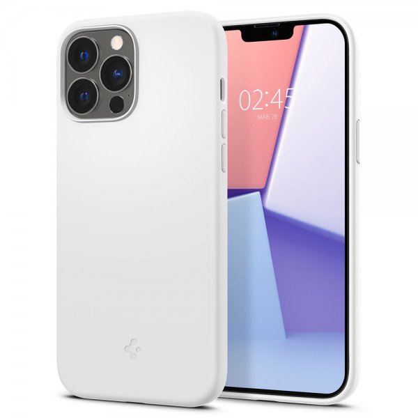 Spigen iPhone 13 Pro Max Cover Silikone Fit Hvid