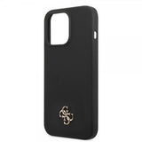 Guess iPhone 13 Pro Max Cover Silikone Metal Logo 4G Sort