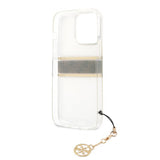 Guess iPhone 13 Pro Max Cover Stripe Charm Brun