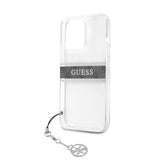 Guess iPhone 13 Pro Max Cover Stripe Charm Grå