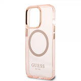 Guess iPhone 13 Pro Max Cover Gennemsigtig MagSafe Rosa