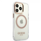Guess iPhone 13 Pro Max Cover Gennemsigtigt MagSafe Guld Gennemsigtigt