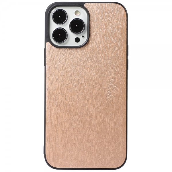 iPhone 13 Pro Max Cover Trætekstur Guld