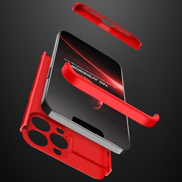 GKK iPhone 13 Pro Max Cover Tredelt Rød