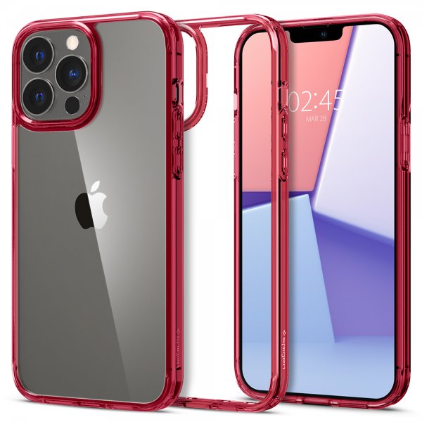 Spigen iPhone 13 Pro Max Cover Ultra Hybrid Rød Krystal