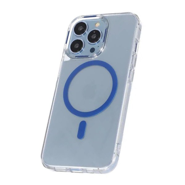 iPhone 13 Pro Max Cover TPU MagSafe Blå