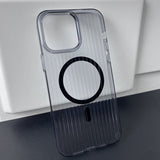 iPhone 13 Pro Cover Korrugeret MagSafe Transparent Sort