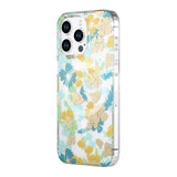 iPhone 13 Pro Cover Blomstermønster MagSafe Turkis