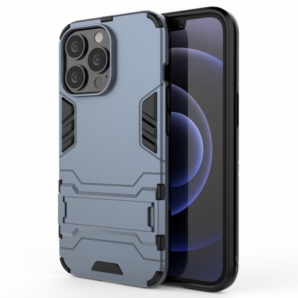 iPhone 13 Pro Cover Armor Stativfunktion Blå