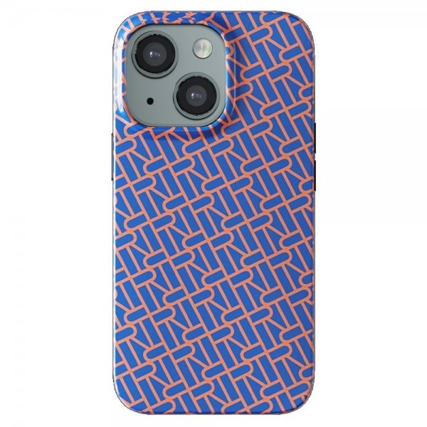 Richmond & Finch iPhone 13 Pro Cover Blue Apricot RF Logo