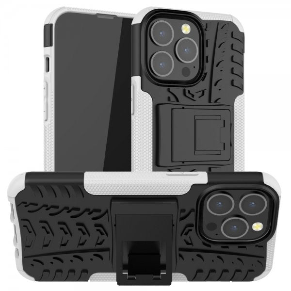 iPhone 13 Pro Cover Dækmønster Standfunktion Hvid