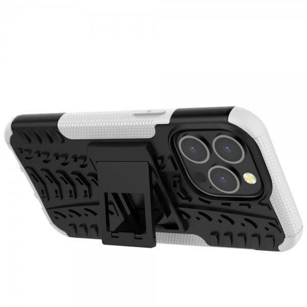 iPhone 13 Pro Cover Dækmønster Standfunktion Hvid