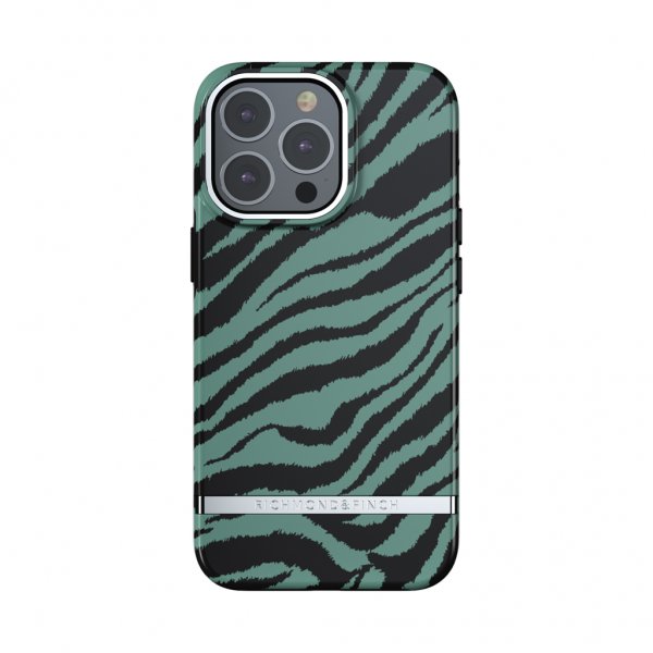 Richmond & Finch iPhone 13 Pro Cover Emerald Zebra