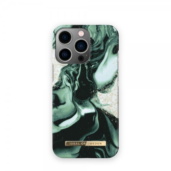 Ideal of Sweden iPhone 13 Pro Cover Fashion Case Golden Olive Marble