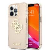 Guess iPhone 13 Pro Cover Fuld Glitter Guld