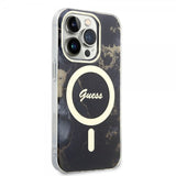 Guess iPhone 13 Pro Cover Golden Marble MagSafe Sort