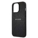 Guess iPhone 13 Pro Cover Hot Stamp Metal Logo Sort