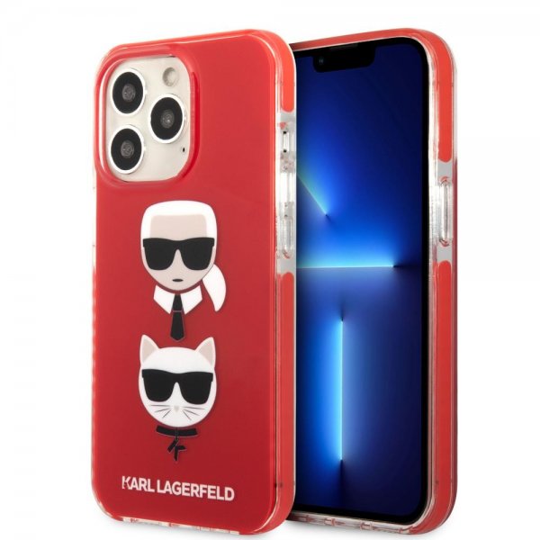 Karl Lagerfeld iPhone 13 Pro Cover Karl & Choupette Rød