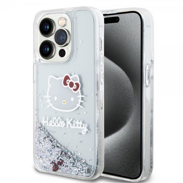 Hello Kitty iPhone 13 Pro Cover Liquid Glitter Gennemsigtig