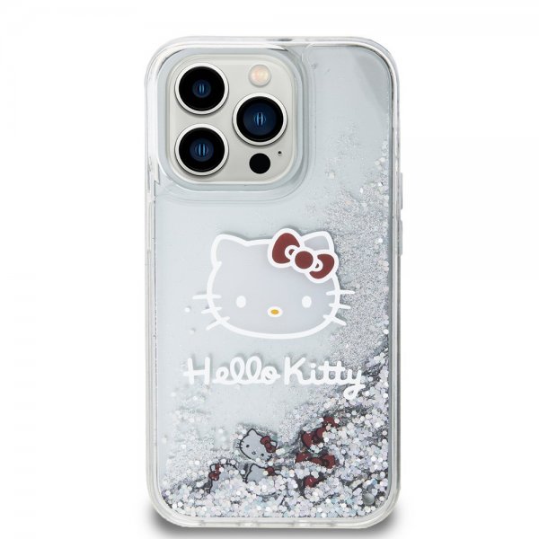 Hello Kitty iPhone 13 Pro Cover Liquid Glitter Gennemsigtig