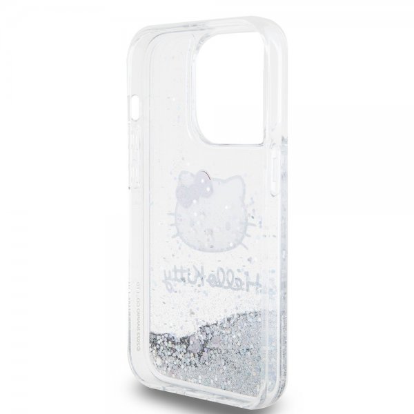 Hello Kitty iPhone 13 Pro Cover Liquid Glitter Gennemsigtig