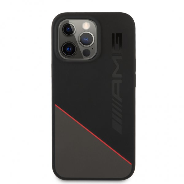 AMG iPhone 13 Pro Cover Liquid Silikone Two Tone Sort