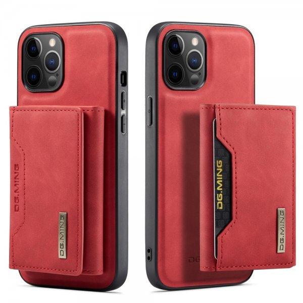 Dg.Ming iPhone 13 Pro Cover M2 Series Aftagelig Kortholder Rød