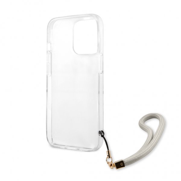 Guess iPhone 13 Pro Cover Marmor Design Stribe Grå