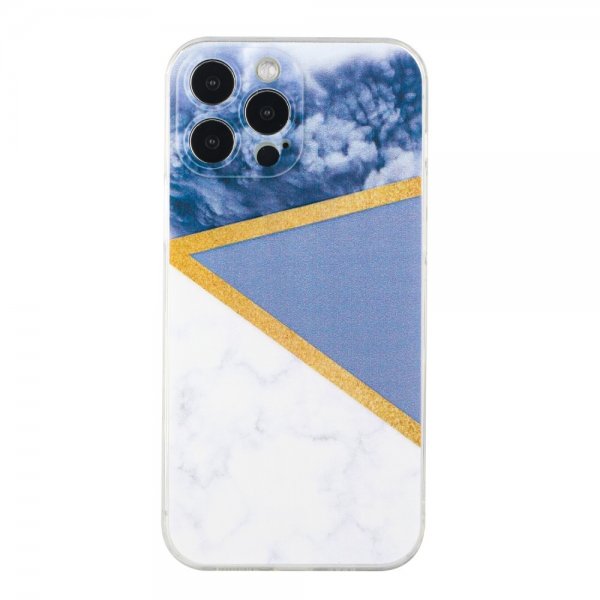 iPhone 13 Pro Cover Marmor Mønster Grå