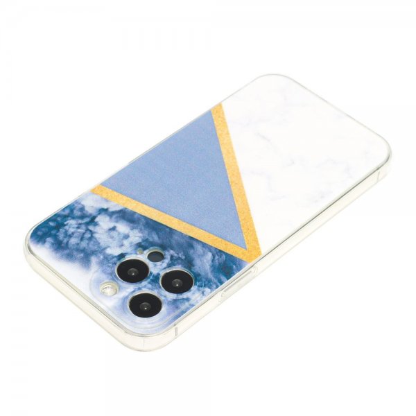 iPhone 13 Pro Cover Marmor Mønster Grå