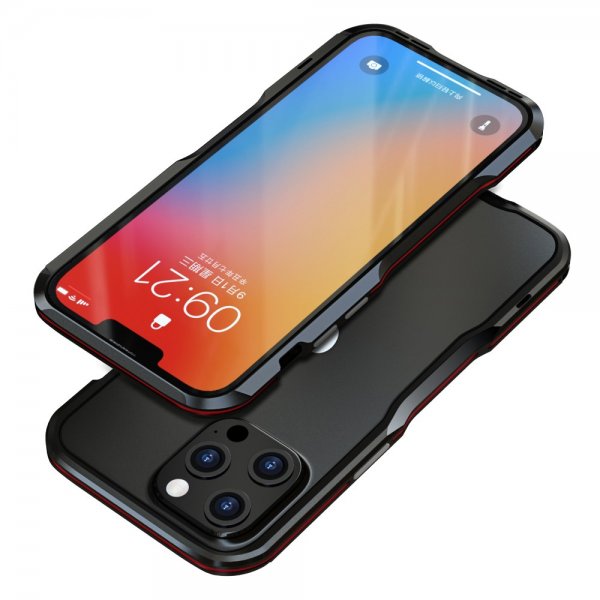 iPhone 13 Pro Cover Metal Bumper Rød