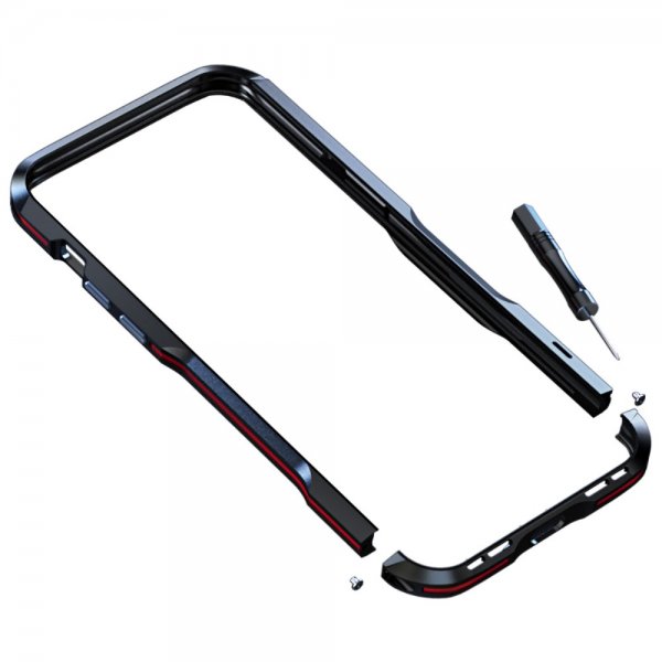 iPhone 13 Pro Cover Metal Bumper Rød