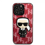 Karl Lagerfeld iPhone 13 Pro Cover Monogram Iconic Patch Rød