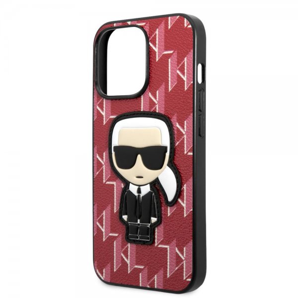 Karl Lagerfeld iPhone 13 Pro Cover Monogram Iconic Patch Rød